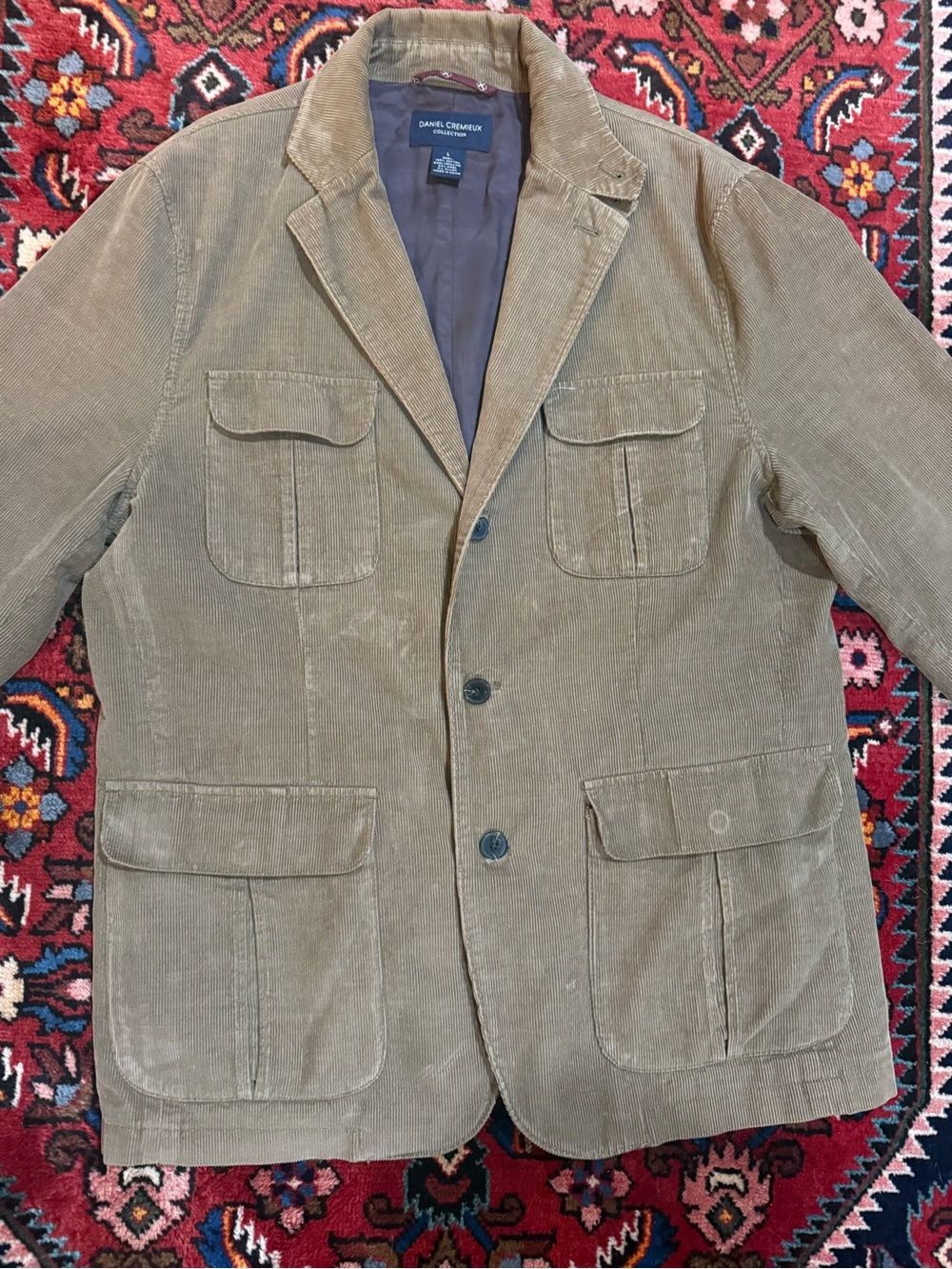 Daniel Cremieux Men's Corduroy Field Jacket - Olive Tan
